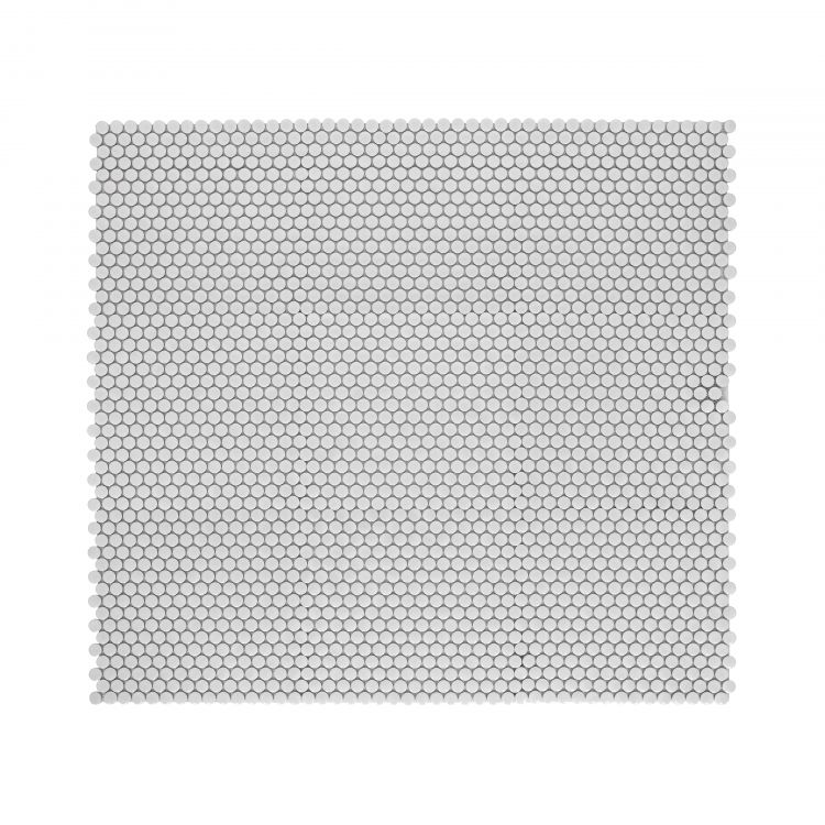 Penny Round Light Grey Matte 11.5 x 12.25